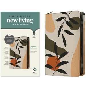 NLT Thinline Reference Zipper Bible, Filament Enabled (Leatherlike, Sunset Branc